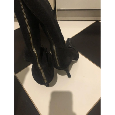 Pre-owned Prada Black Leather Boots