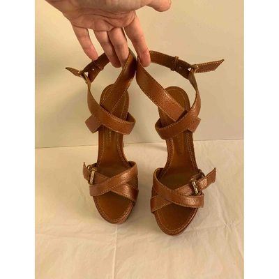 Pre-owned Ermanno Scervino Leather Sandals In Brown