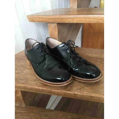 Pre-owned Gerard Darel Leather Lace Ups In Black