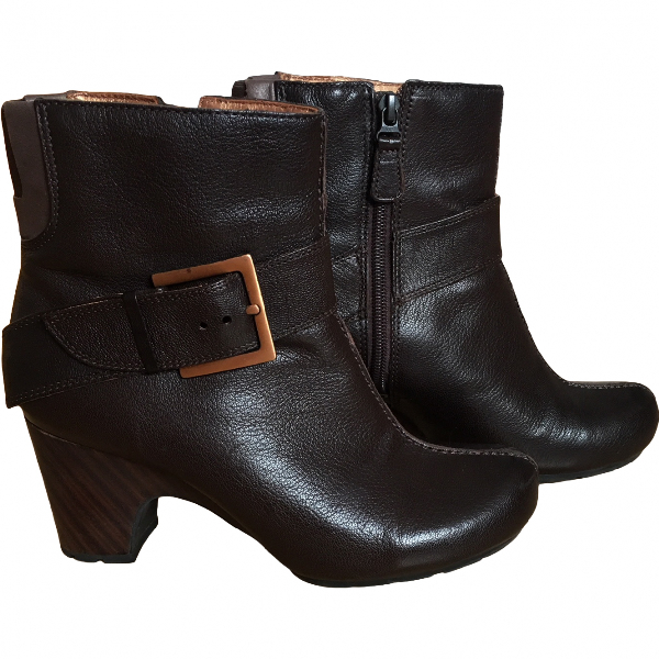 clarks brown ankle boots