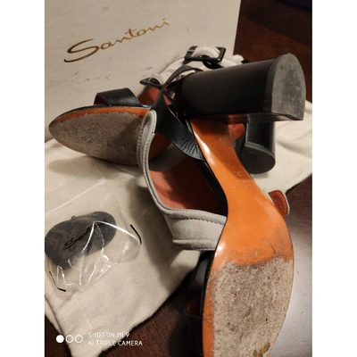 Pre-owned Santoni Sandals In Beige