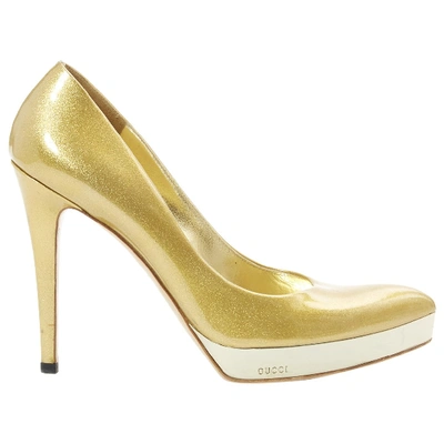 Pre-owned Gucci Gold Leather Heels