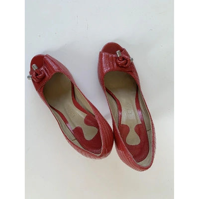 Pre-owned Chloé Leather Heels In Red