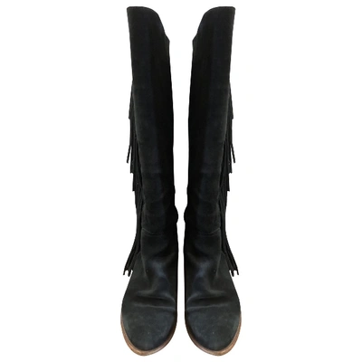 Pre-owned Polo Ralph Lauren Western Boots In Black