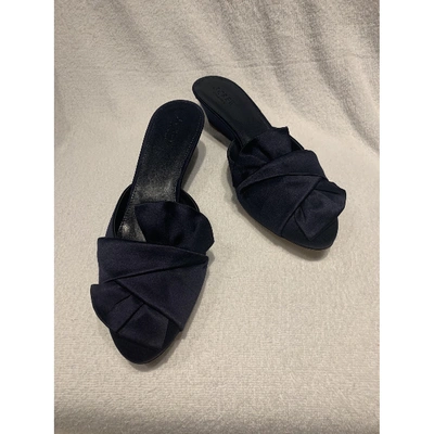 Pre-owned Jcrew Navy Cloth Mules & Clogs