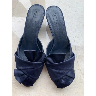 Pre-owned Jcrew Navy Cloth Mules & Clogs