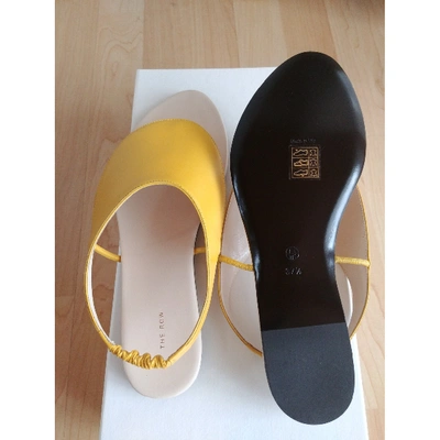 Pre-owned The Row Ravello Yellow Leather Sandals