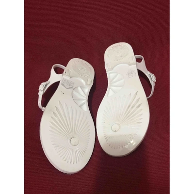 Pre-owned Emporio Armani White Rubber Sandals