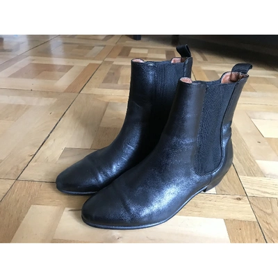 Pre-owned Hudson Black Leather Boots