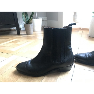 Pre-owned Hudson Black Leather Boots
