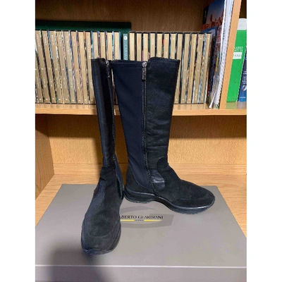 Pre-owned Alberto Guardiani Boots In Black
