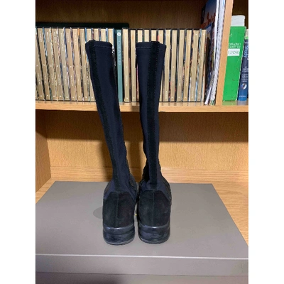 Pre-owned Alberto Guardiani Boots In Black