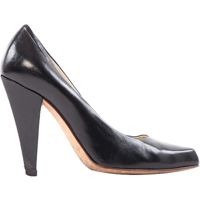 Pre-owned Saint Laurent Leather Heels In Black