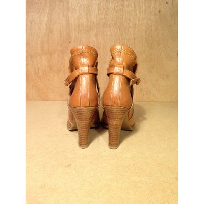 Pre-owned Lemaire Leather Buckled Boots In Camel