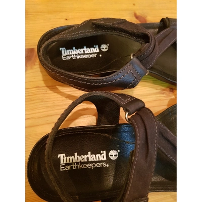 Pre-owned Timberland Leather Heels In Black