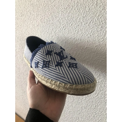 Pre-owned Louis Vuitton Seashore Cloth Espadrilles In Blue