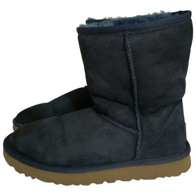 Pre-owned Ugg Blue Suede Boots