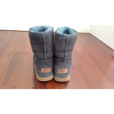 Pre-owned Ugg Blue Suede Boots