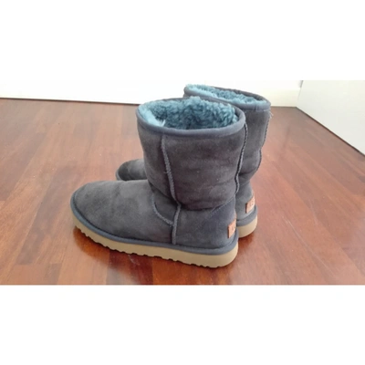 Pre-owned Ugg Blue Suede Boots