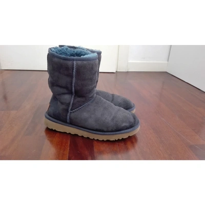 Pre-owned Ugg Blue Suede Boots