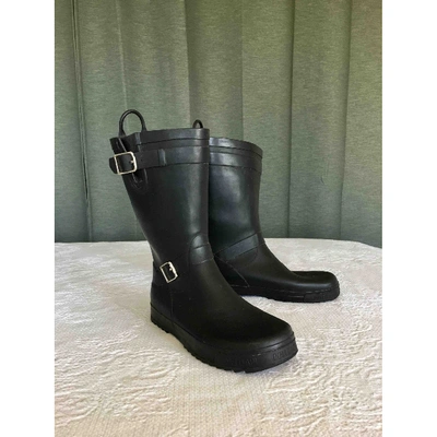 Pre-owned Pom D'api Wellington Boots In Black