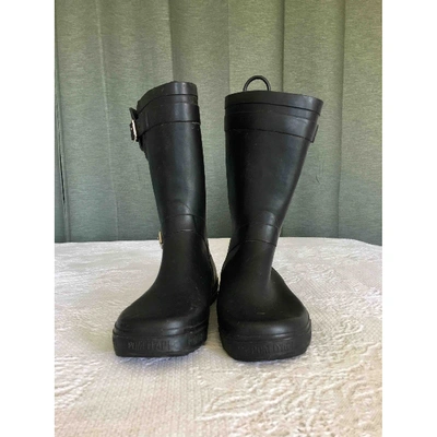 Pre-owned Pom D'api Wellington Boots In Black