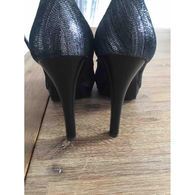 Pre-owned Calvin Klein Leather Heels In Silver