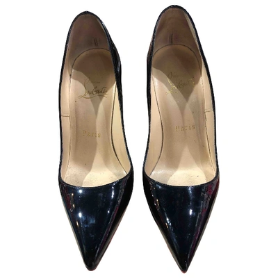 Pre-owned Christian Louboutin So Kate  Patent Leather Heels In Black
