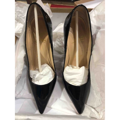 Pre-owned Christian Louboutin So Kate  Patent Leather Heels In Black