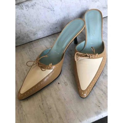 Pre-owned Sigerson Morrison Leather Heels In Beige