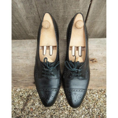 Pre-owned Charvet Leather Lace Ups In Black