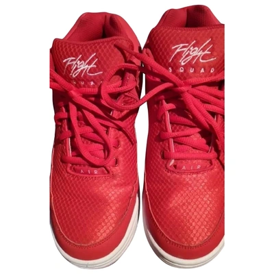 Pre-owned Nike Air Max Leather Trainers In Red