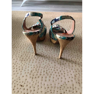 Pre-owned Missoni Cloth Sandals In Blue