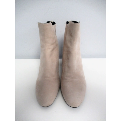 Pre-owned Vionnet Beige Suede Ankle Boots