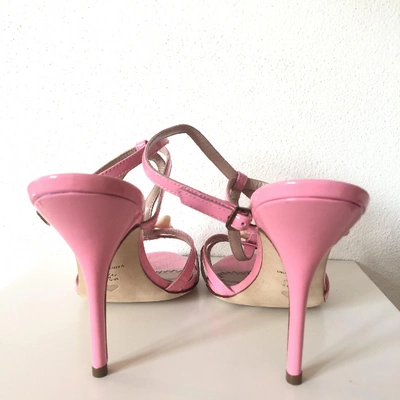 Pre-owned Moschino Cheap And Chic Patent Leather Sandal In Pink