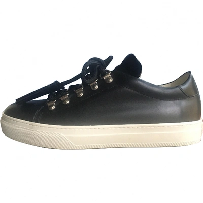 Pre-owned Tod's Black Leather Trainers