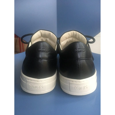 Pre-owned Tod's Black Leather Trainers