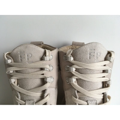 Pre-owned Filling Pieces Beige Leather Trainers