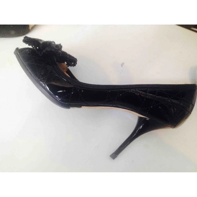 Pre-owned Dior Patent Leather Court Shoes In Black