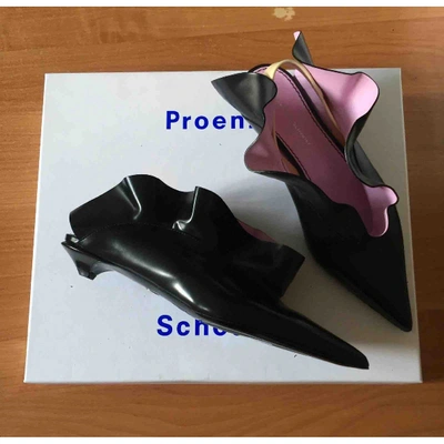 Pre-owned Proenza Schouler Leather Heels In Black