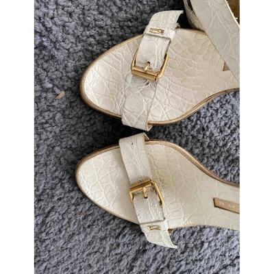 Pre-owned Luis Onofre Leather Sandals In White
