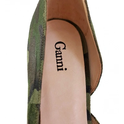 Pre-owned Ganni Heels In Green