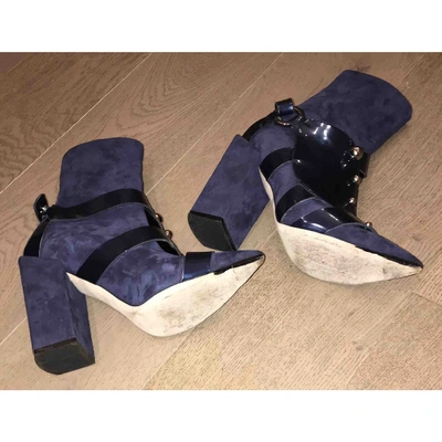 Pre-owned Peter Pilotto Buckled Boots In Blue