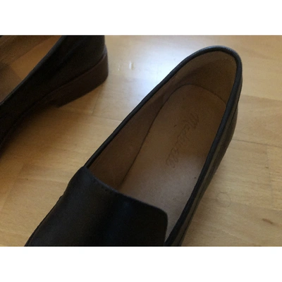 Pre-owned Madewell Black Leather Flats