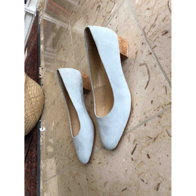 Pre-owned Anne Thomas Leather Heels In Blue