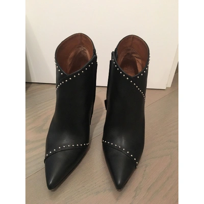 Pre-owned Givenchy Leather Ankle Boots In Black