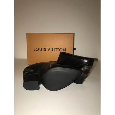Pre-owned Louis Vuitton Leather Mules & Clogs In Black