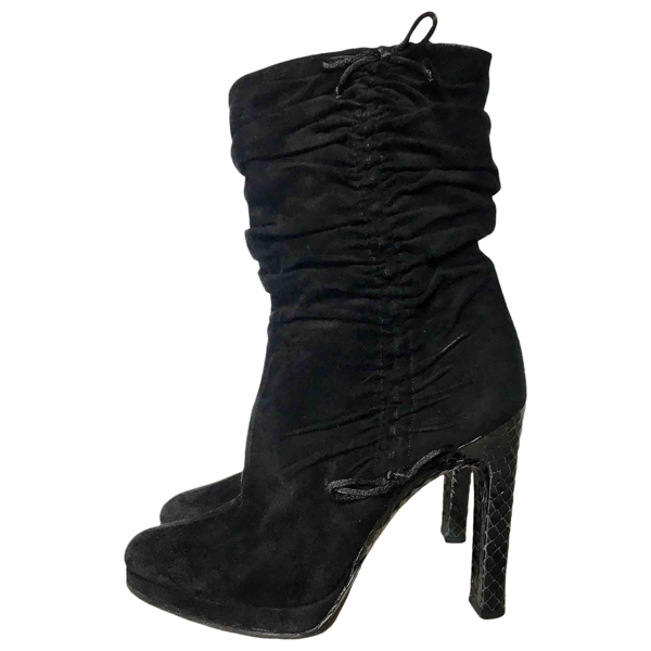 gucci black suede boots