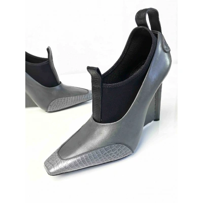 Pre-owned Balenciaga Grey Leather Ankle Boots
