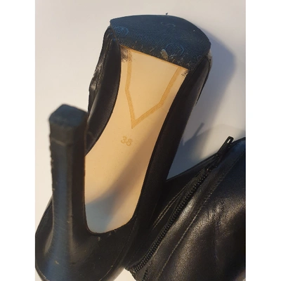 Pre-owned Dune Black Leather Boots